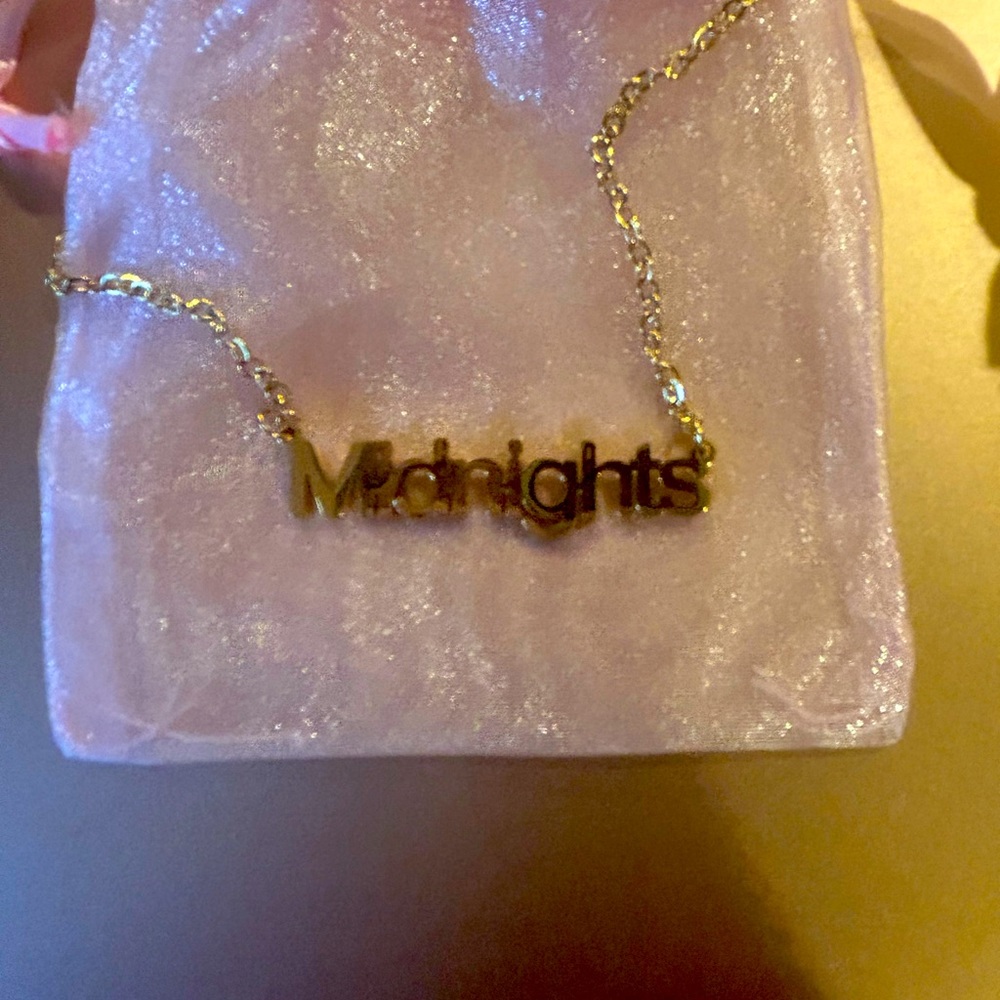 New - Midnights gold tone necklace